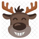 Reindeer Smiley  Icon
