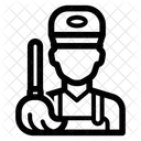 Hausmeister Hausmeister Reinigungskraft Symbol