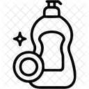 Reinigungslosung Spulmittel Waschmittel Symbol