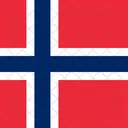 Reino Da Noruega Bandeira Pais Ícone