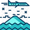 Reisen Blau Flugzeug Symbol