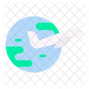 Reisen Weltreise Flugzeug Symbol