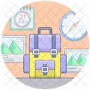 Reise Gadgets Reisegepack Reiseausrustung Icon