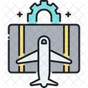 Reisehacking Flugzeug Hacking Symbol