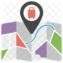 Reisefuhrer Karte GPS Icon