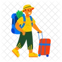 Reisender Tourist Abenteurer Symbol