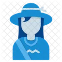 Reisender Avatar Frau Symbol