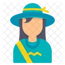 Reisender Avatar Frau Symbol