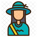 Reisender Avatar Frau Symbol