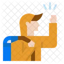 Reisender Junge Junge Kind Symbol