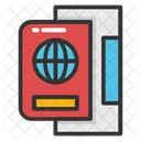 Reisepass Boarding Pass Icon