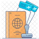 Internationaler Pass Reisepass Passvisum Symbol