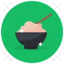 Reisschussel Gekochter Reis Essen Symbol