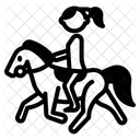 Pferde Reiten Symbol