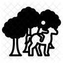 Pferde Reiten Symbol