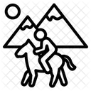 Pferde Reiten Symbol