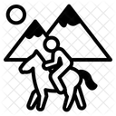Pferde Reiten Symbol