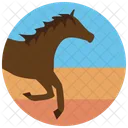 Pferde Reiten Symbol