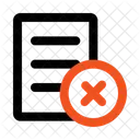 Reject Rejected Document Icon