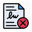 Cancel Agreement Contract Icon