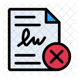 Reject Contract  Icon