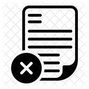 Reject Remove Document Icon