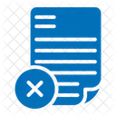 Reject File Remove File Document Icon