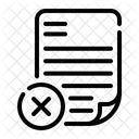 Reject Remove Document Icon
