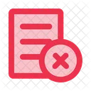 Reject Rejected Document Icon