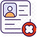 Reject profile  Icon