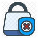 Rejected Shield Bag Cart Icon