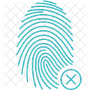 Rejected Biometric Finger Icon