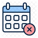 Rejected Date Calendar Icon