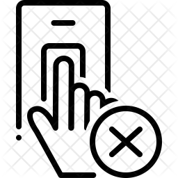 Rejected fingerprint Icon