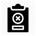 Rejected Clipboard Employee Icon