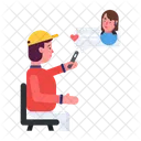 Relacion En Linea Chat Romantico Citas En Linea Icono