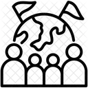 Relaciones Internacionales Globales Exteriores Icono