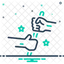 Staffellauf Staffelstab Halten Symbol