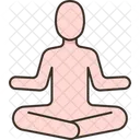 Relajado Sentado Meditar Icono