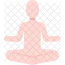 Relajado Sentado Meditar Icono