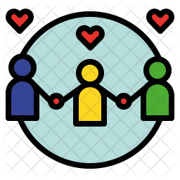 Relation Icon - Download in Colored Outline Style