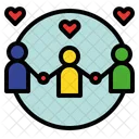 Relation Relational Collaborate Icon