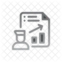 Relatorio Crescimento Diagrama Ícone