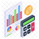 Contabilidade Orcamentaria Relatorio De Contas Relatorio De Calculo Financeiro Ícone