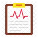 Relatorio De Ecg Relatorio De Batimentos Cardiacos Arquivo De Ecg Icon