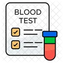 Relatório de exame de sangue  Ícone