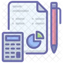 Relatorio De Negocios Contabilidade Orcamento Icon