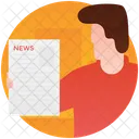 Editor De Noticias Reportagem Conteudo De Noticias Icon