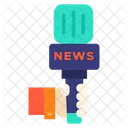 Reportagem Reporter De Noticias Microfone De Reporter Ícone
