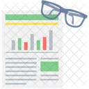 Relatorio De Revisao Analise Estatisticas Ícone